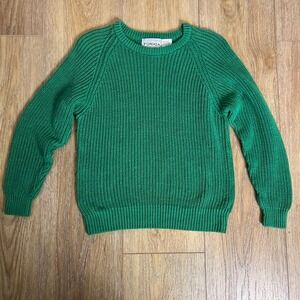 VIntage 80's Ribbed Crewneck Sweater Foreza Sportswear Green